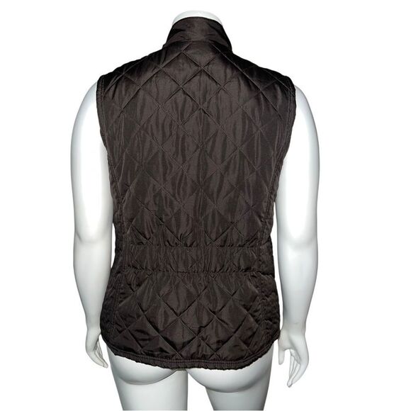 Relativity Outwear Women's Plus Size Brown Quilted Vest Pockets 2X EUC - Picture 4 of 9